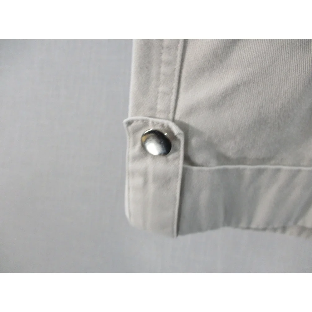 Ann Taylor LOFT Womens Beige Khaki Cotton‎ Cuffed Chino Shorts Size 0
